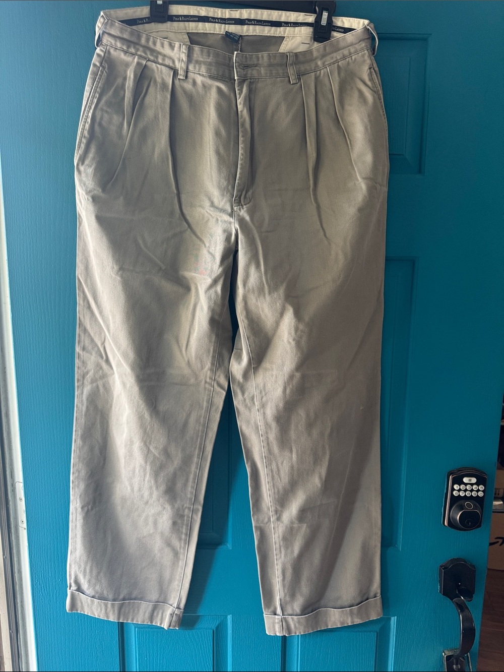 Polo by Ralph Lauren Olive-Tan Pleated Men’s Chinos